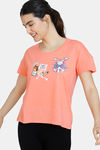 Zivame Bugs Bunny Knit Cotton Top - Coral Quartz — thumbnail 1